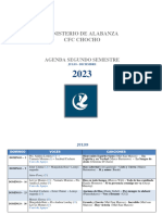 AGENDA 2do SEMESTRE 2023 - MINISTERIO DE ALABANZA