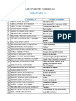 Lista de Estudiantes Cachimbo 2023-Viernes 28