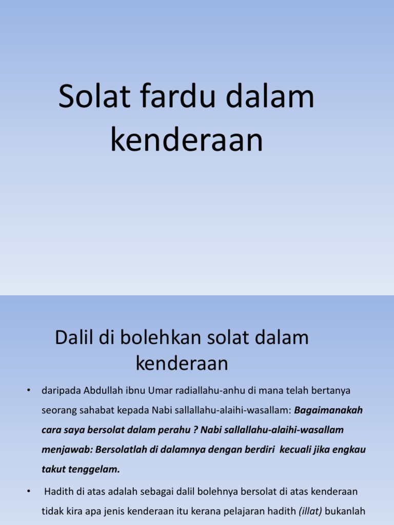 Keno Present Solat Dlm Kenderaan Pdf