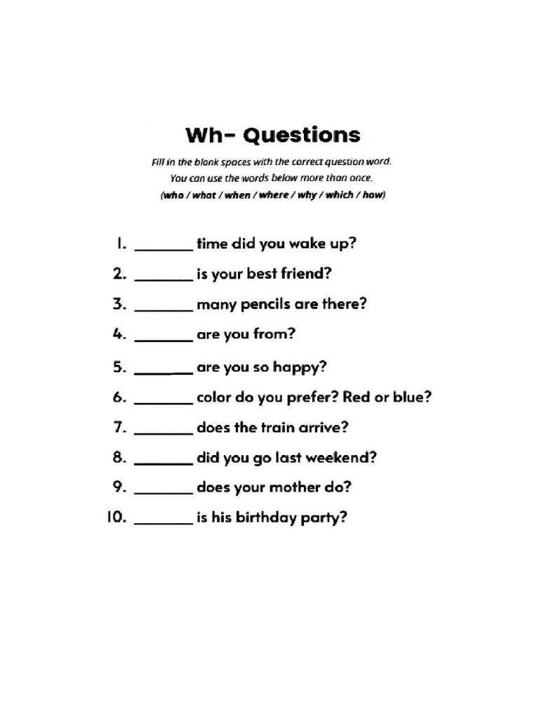 Information Questions | PDF
