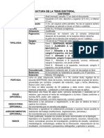 ESTRUCTURA DE LA TESIS Doctoral