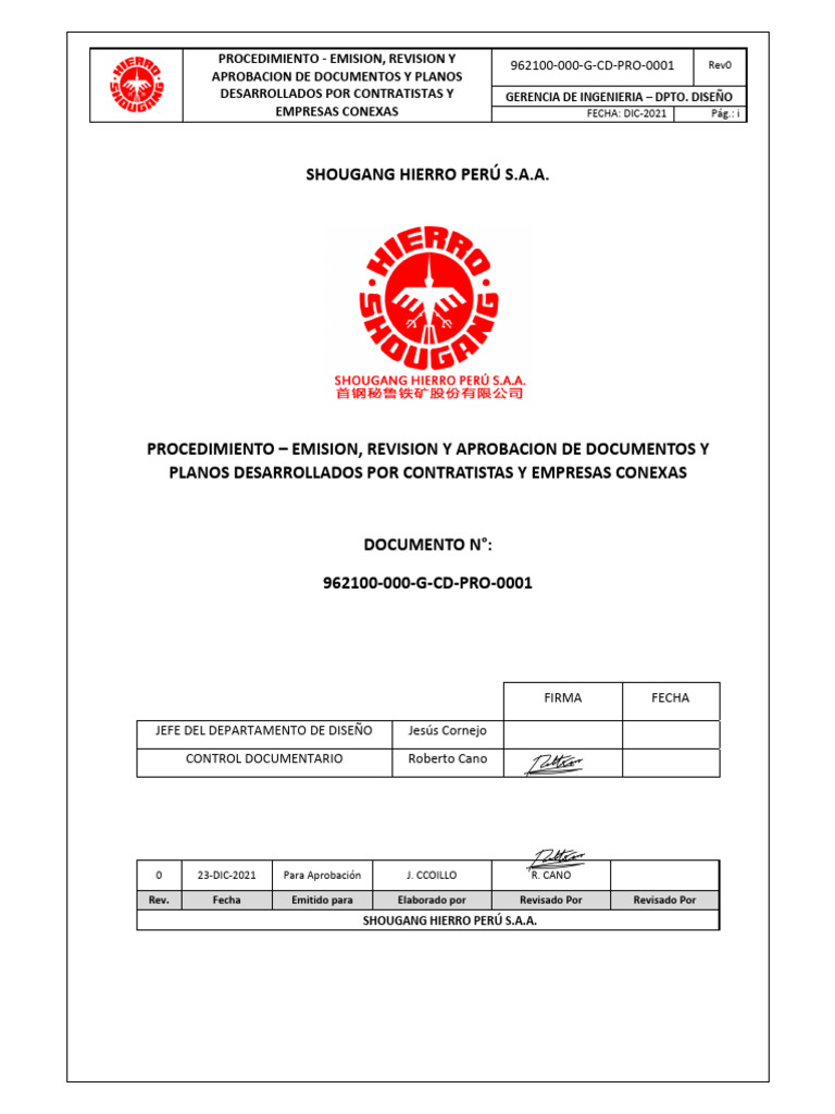 Procedimiento de Documentación Técnica | PDF | Archivo de computadora ...