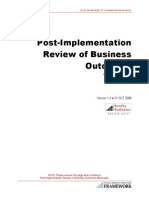 Framework - Post Implementation Review Template