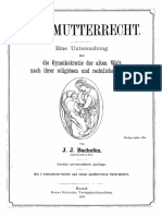 Bachofen-Das Mutterrecht-Eine Untersuchung Über Die Gynaikokratie Der Alten Welt Nach Ihrer Religiösen Und Rechtlichen Natur (1897)