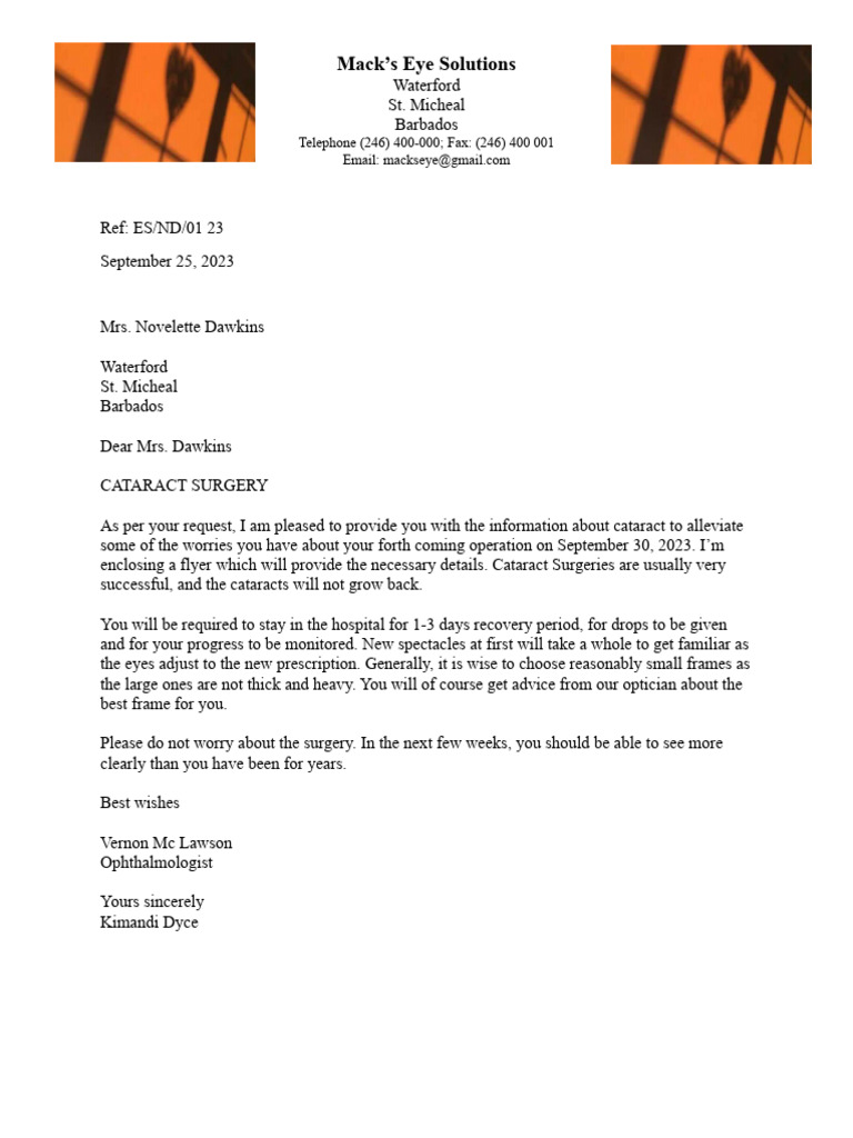 Edpm business letter pdf