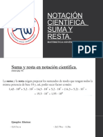 Clase 19 Matematica Noveno Grado. Suma y Resta Notacion Cientifica