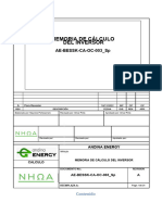 AE-BESS-CA-OC-003 - Sp-Memoria de Calculo Inversores