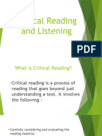 Critical Reading and Listening