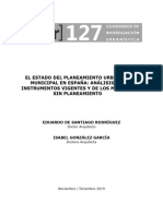 El Estado Del Planeamiento Urbanístico Municipal en España: Análisis de Los Instrumentos Vigentes Y de Los Municipios Sin Planeamiento