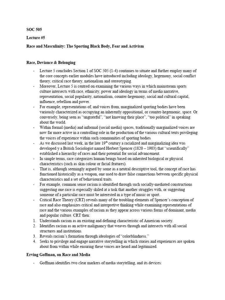 SOC 505 Week 5 | PDF | Politics