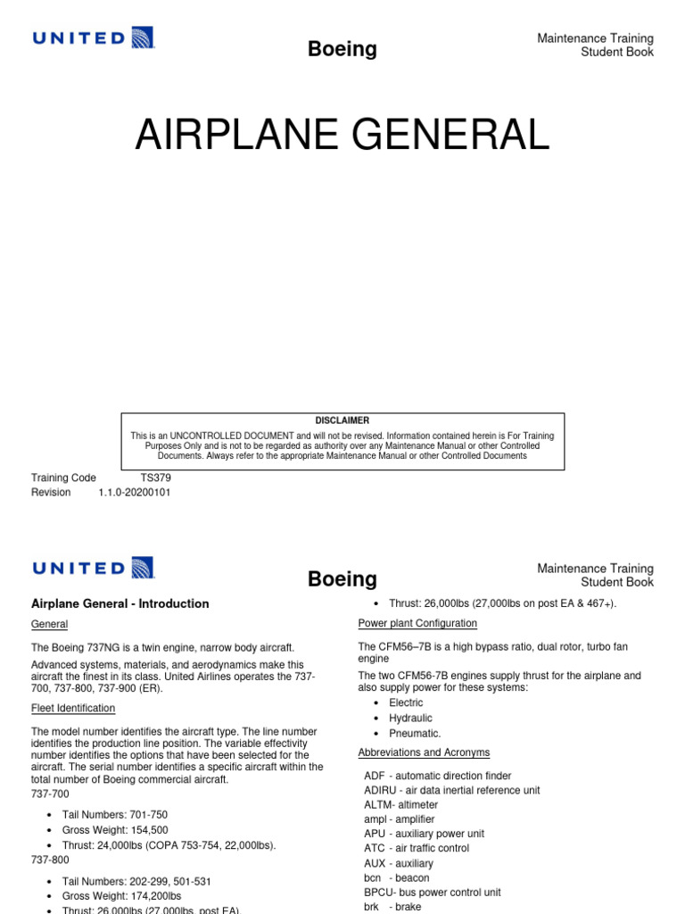 Boeing 737NG Maintenance Overview | PDF | Door | Cockpit