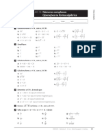 Ficha de Trabalho 16 - 12 Ano - Numeros Complexos e Operacoes Na Forma Algebrica