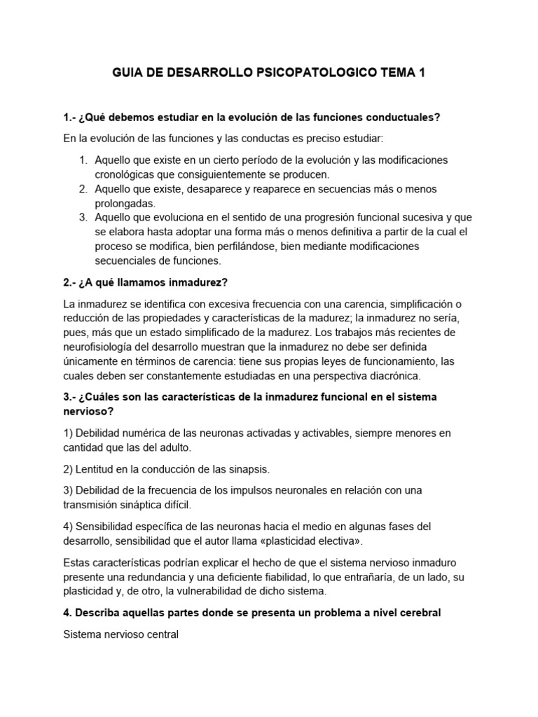 Psicopatolog a del ni o tema 1 pdf