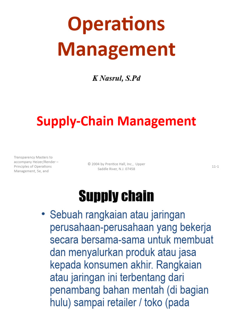 Supply Chain Management | PDF