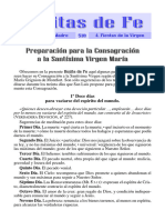 Hojitas de Fe 518 A4 - Preparacion Para La Consagracion a La SVM