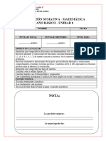 Prueba Sumativa 5° Básico: Unidad 0