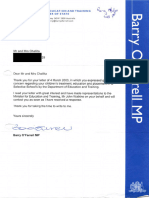 Letter From MR Barry O'Farrell Dated 1 April 2003