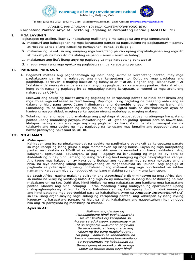 Learning Packet | PDF