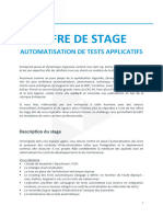Offre Stage Automaticien 2023