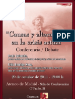 CARTEL DEBATE LATOUCHE/RODRIGO, 20 OCTUBRE EN MADRID