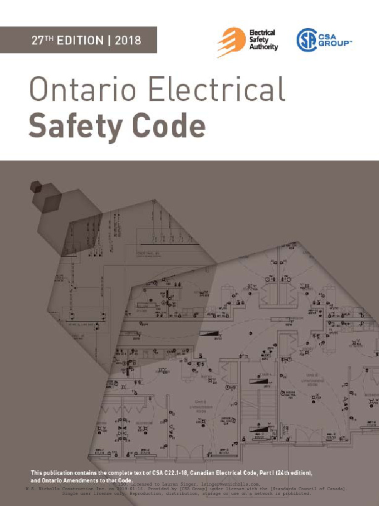 Ontario Electrical Safety Code (2018) | PDF | Regulation