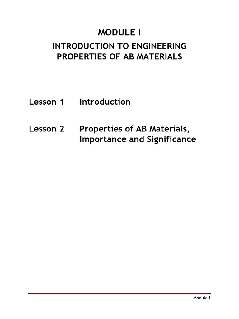 Module I | PDF