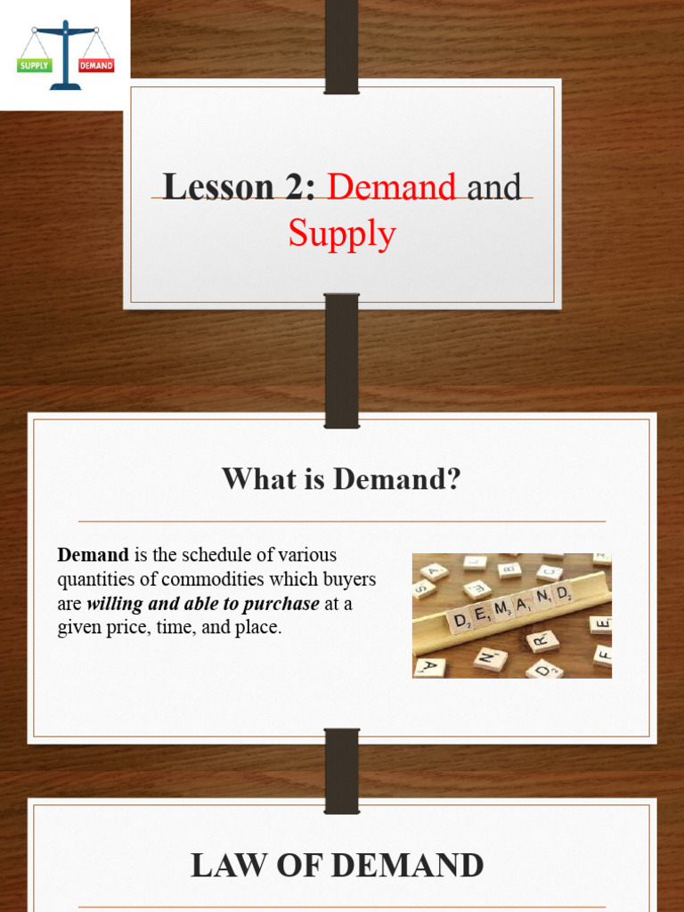 Lesson2DEMANDANDSUPPLY PDF