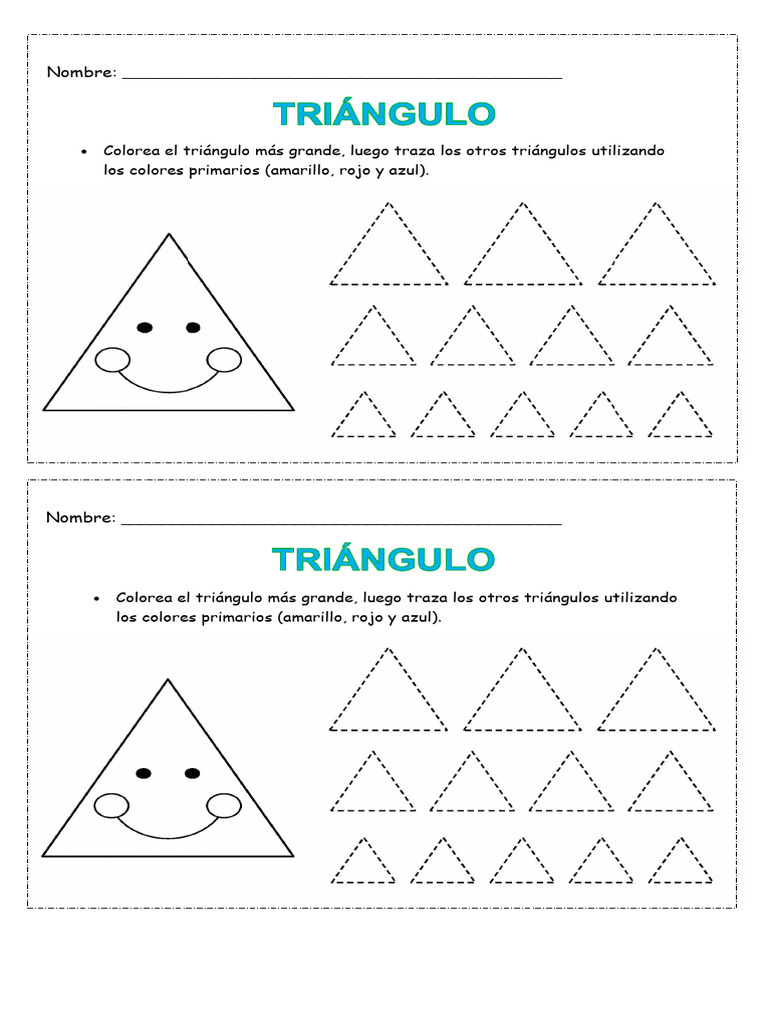 Actividades de Triángulos para Niños | PDF