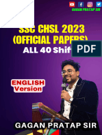 SSC CHSL 2023 Tier 1 Papers (40 Sets) English Version