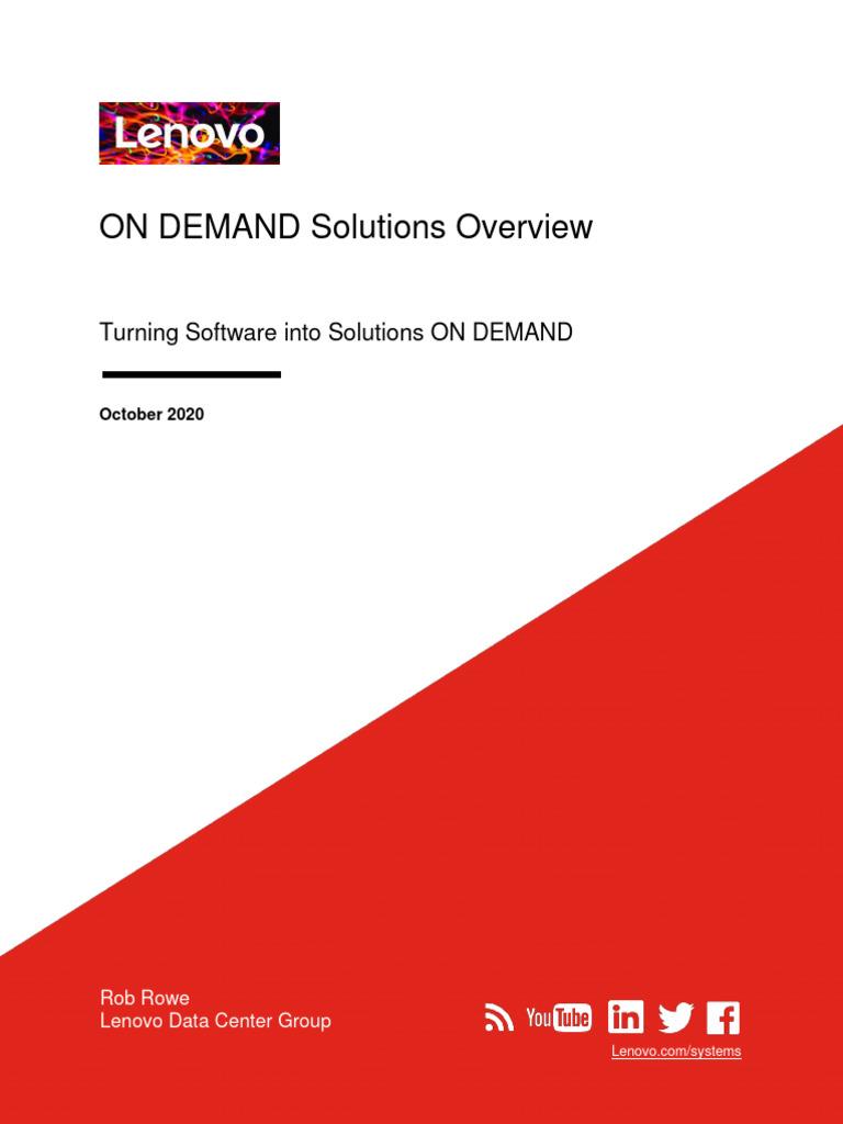 Lenovo On Demand Solutions Overview PDF