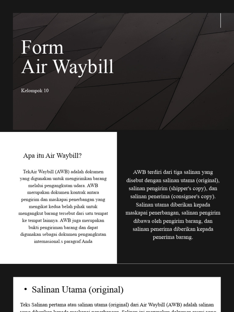 Panduan Lengkap Air Waybill (AWB) | PDF