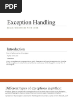 Exception Handling