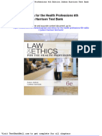Law and Ethics For The Health Professions 6th Edition Judson Harrison Test Bank