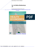 Health Economics 1st Edition Bhattacharya Solutions Manual Full Download