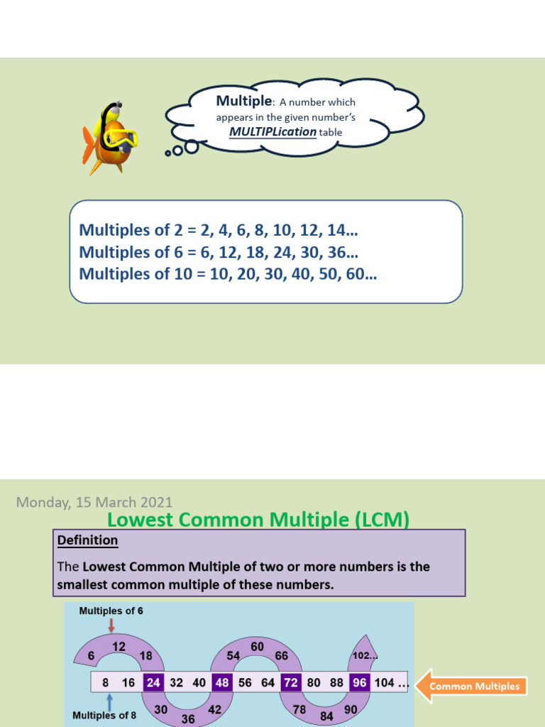Understanding Lowest Common Multiples | PDF | Algebra | Elementary ...