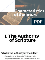 Characteristics of Scripture