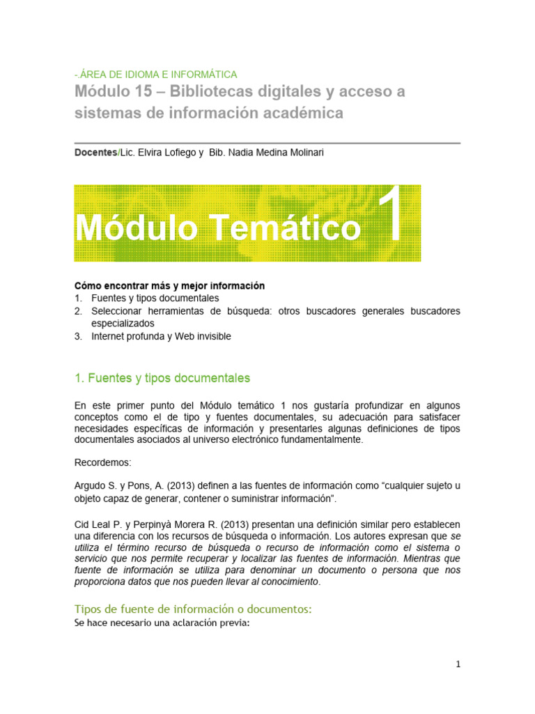 Módulo Temático #1 Mód 15 - 2c 2022 | PDF | Red mundial | Internet y web
