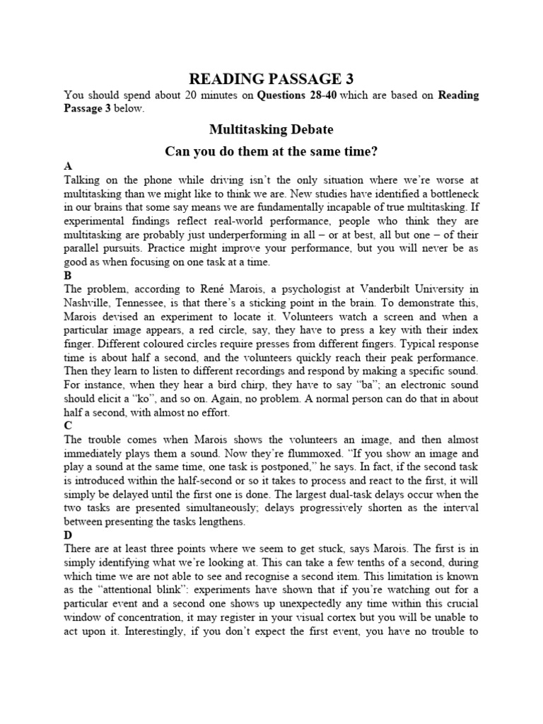 Reading recent actual test 31 p3 pdf