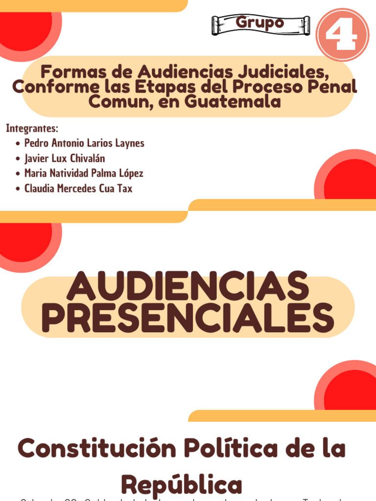 Tipos de Audiencias Judiciales en Guatemala | PDF | Ley procesal ...