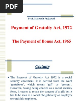 Payment Of Gratuity Act 1972 Employment Fine Penalty