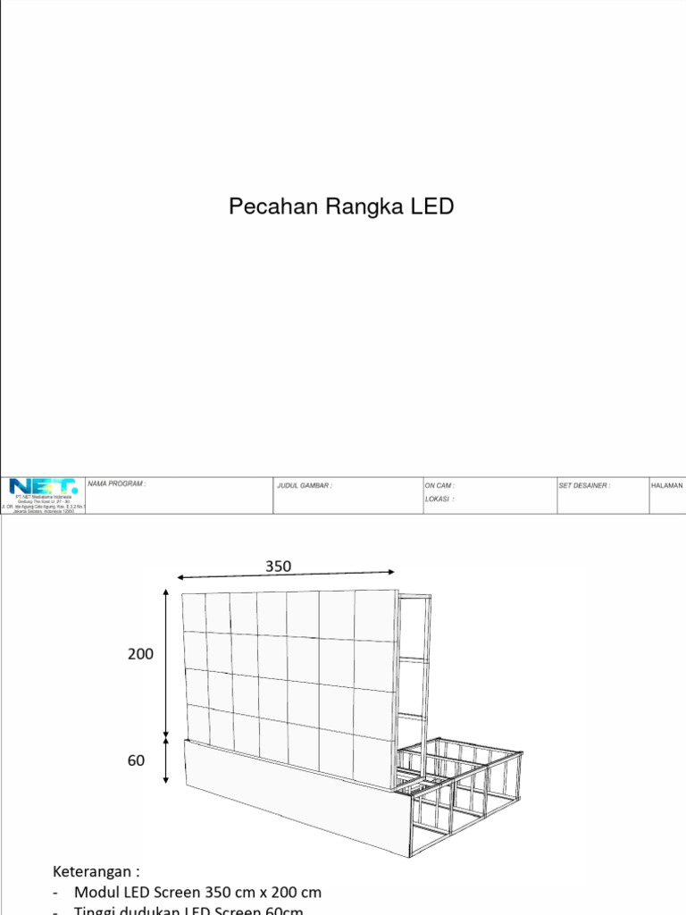 Rangka LED Screen Stage A Design | PDF