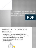 1.1 Conceptos Fundamentales de Los Diferentes Métodos y Tiempos Predeterminados.