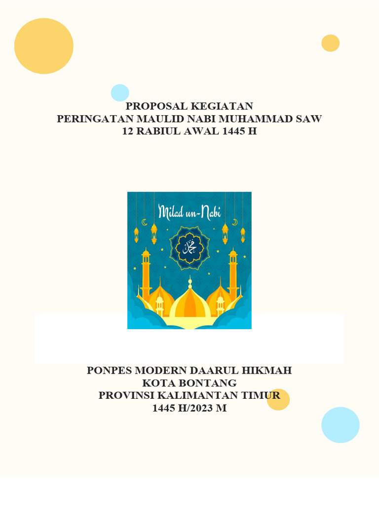 Cover Proposal Maulid Nabi Pdf