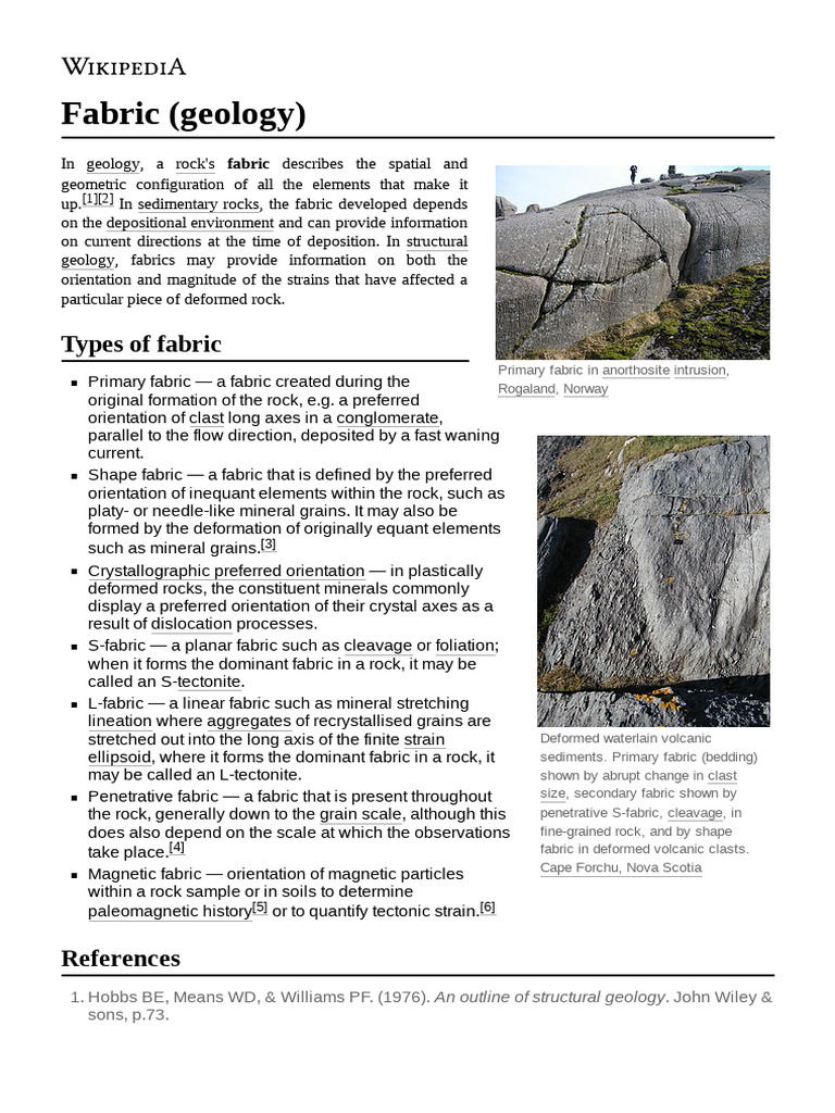 Fabric (geology) Wikipedia PDF