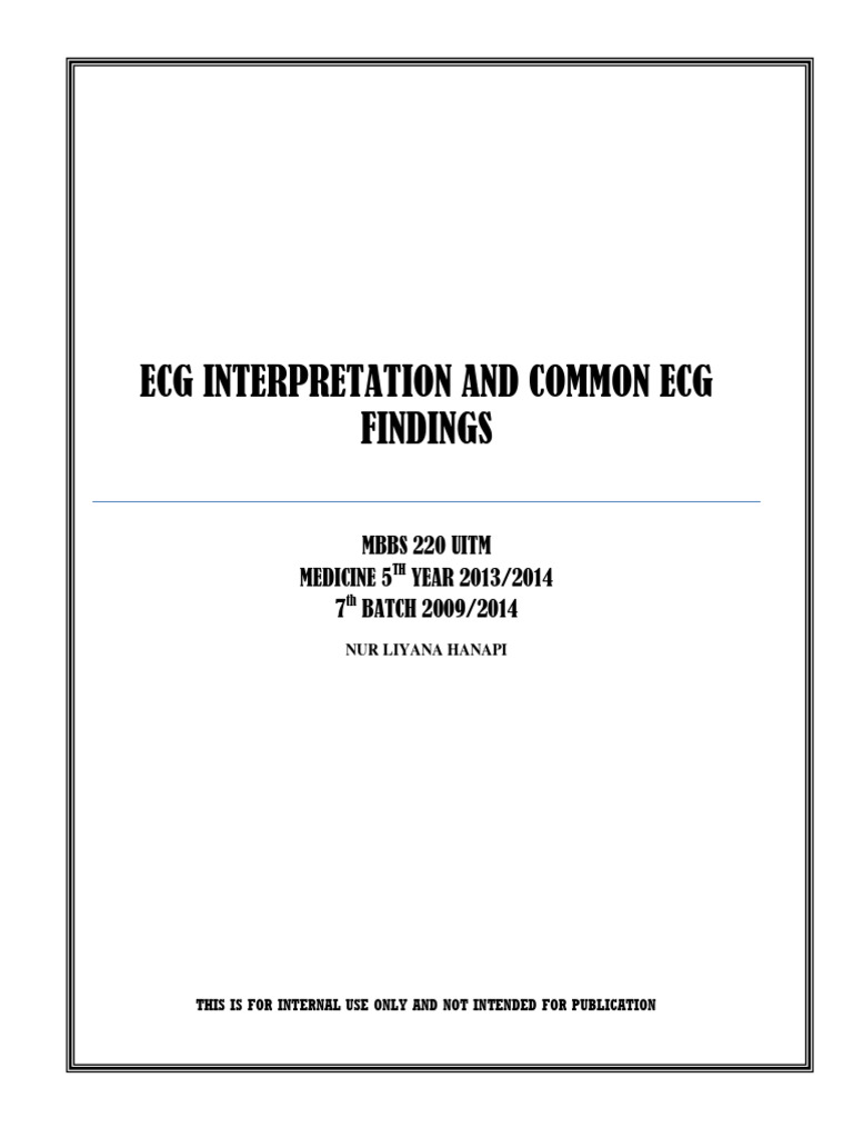 ECG Interpretation Guide for MBBS Students | PDF | Electrocardiography ...