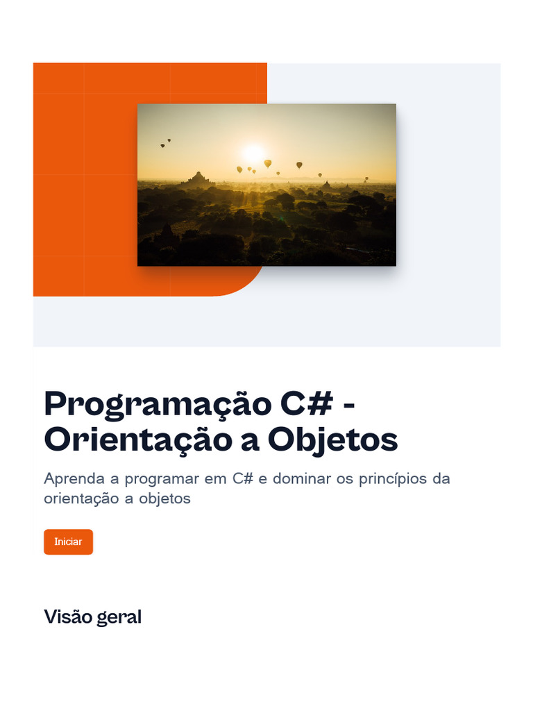 Programação Orientada a Objetos em C# | PDF | Classe (programação de ...
