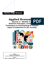 ABM Applied Economics - Q2 - Module8.1COPY - Business Principles Tools and Techniques in Participating in Various Types of Industries