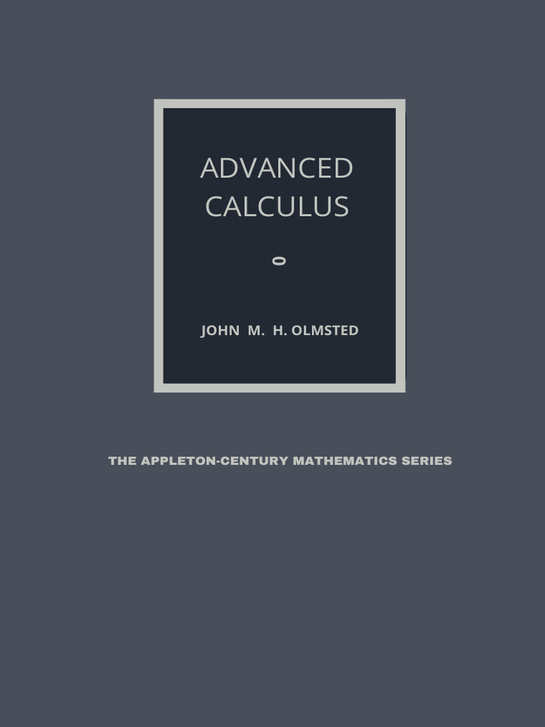 Advanced Calculus | PDF | Integral | Function (Mathematics)