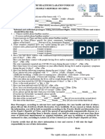 Health Declaration Form (8th Edition)
