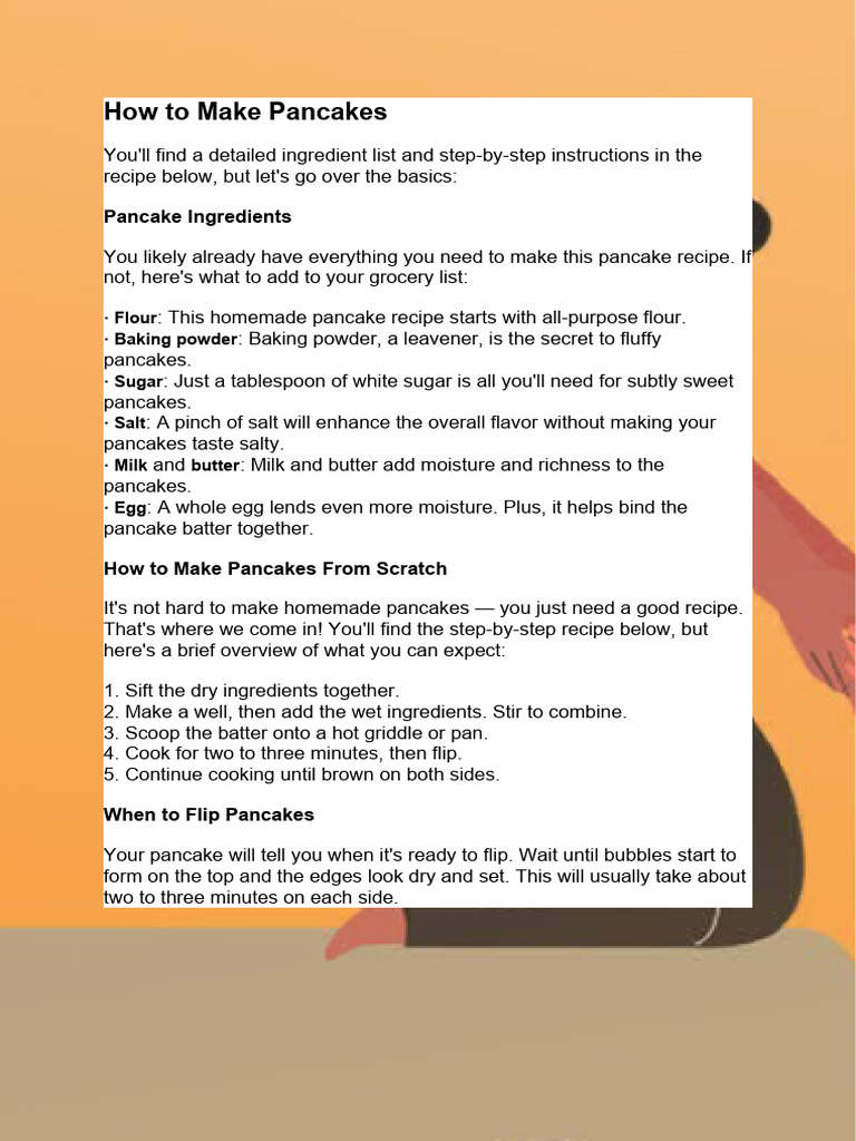 How to Make Pancakes from Scratch | PDF